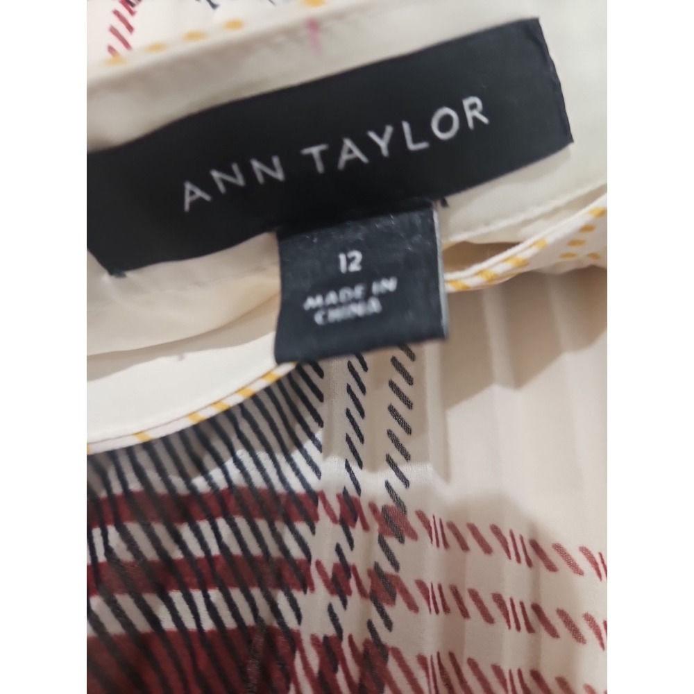 Ann Taylor Skirt 12 Plaid Accordion Pleat Midi Preppy Academia Elegant Timeless - Picture 5 of 14
